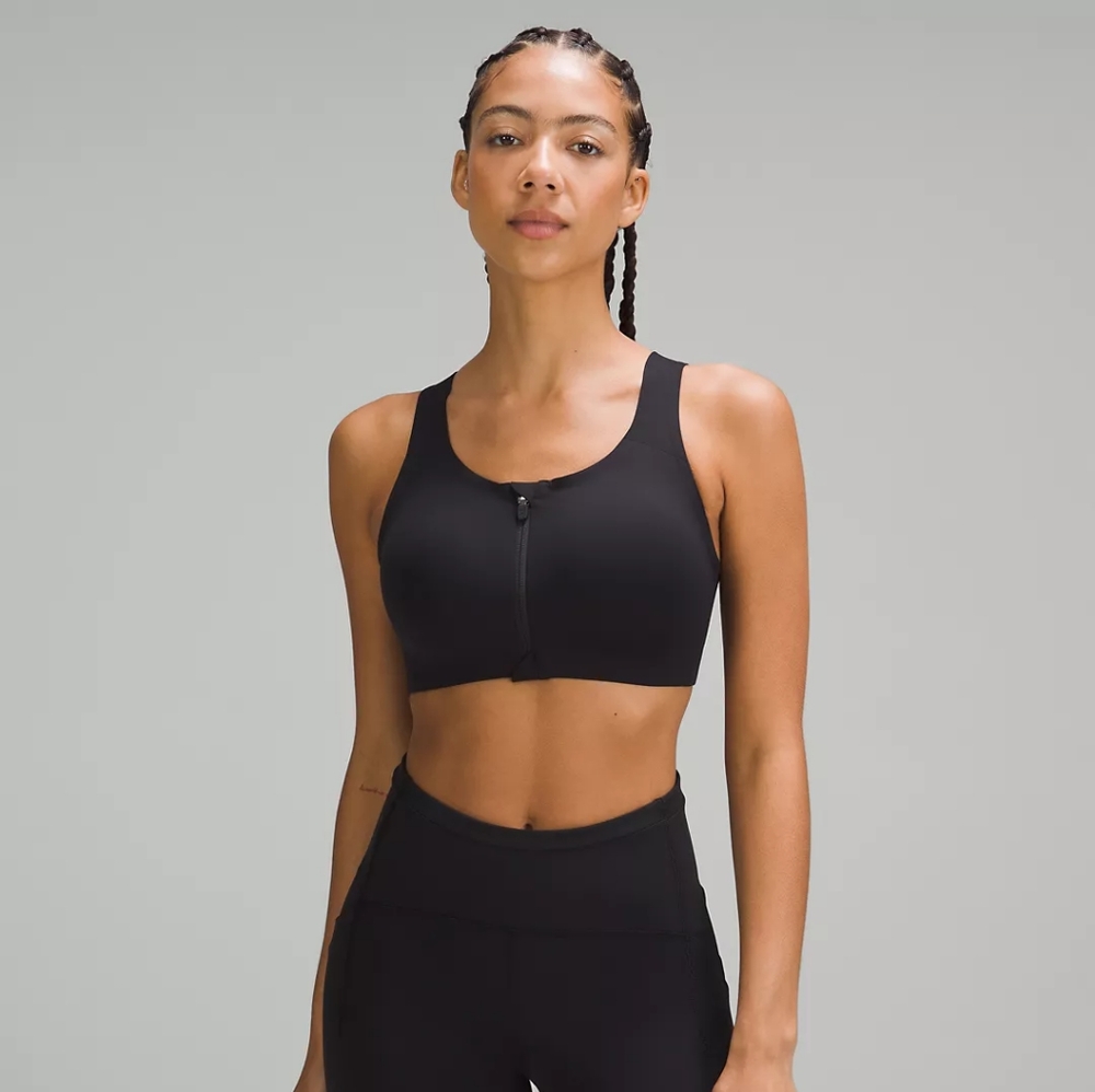 Enlite Bra Zip Front Lululemon 32E black